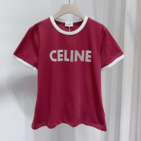 追跡付き 安いセリーヌ ルーズ Tシャツ パロディ コットンジャージー Ceg25633